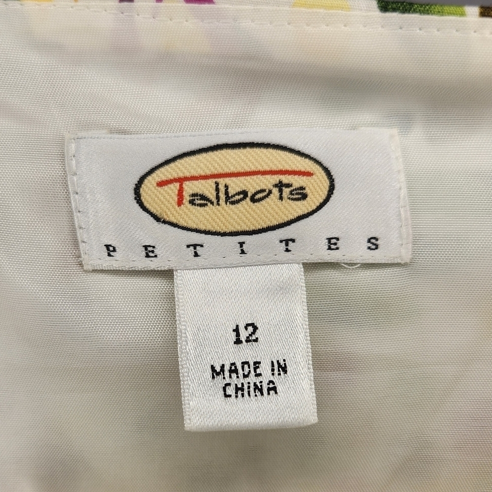 Vintage 90s Talbots Hawaiian Leaf Print Cotton Sundress Size 12 - Picture 11 of 12